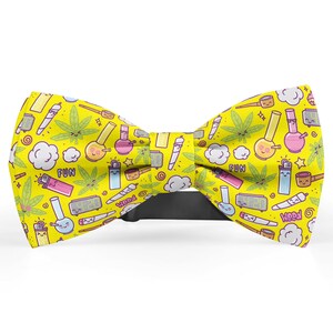 Pajarita para hombre, pañuelo de bolsillo, pajarita para niños, pajaritas para niños pequeños, pajaritas para él, pajaritas novedosas y para corbatas (dibujos animados de marihuana kawaii)
