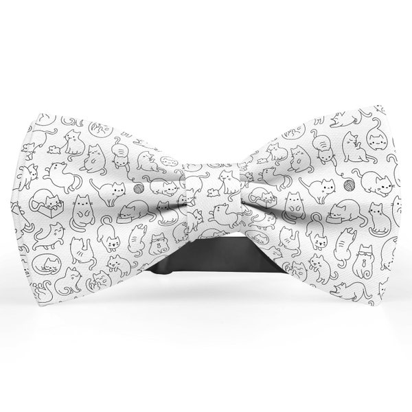 Bow tie for men, Kids Bowtie, Toddler Bow Ties, Bowties for him, Fashion Bowtie for men, Novelty And Neckwear Bow Tie (Cute Cartoon Cats)