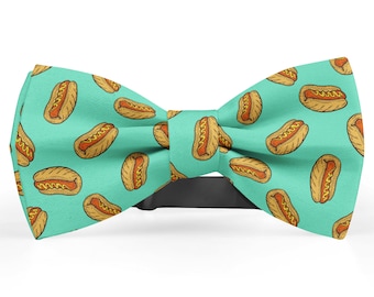Bow tie for men, Pocket Square, Kids Bowtie, Toddler Bow Ties, Bowties for him, Novelty and Neckwear Bow Tie (Hot Dog Sausage)