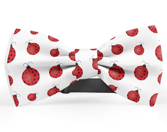 Bow tie for men, Pocket Square, Kids Bowtie, Toddler Bow Ties, Bowties for him, Novelty and Neckwear Bow Tie (Fun Ladybugs)