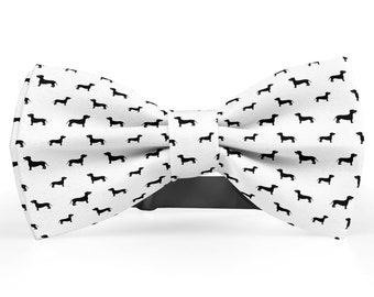 Herren Fliege, Einstecktuch, Kinder Fliege, Kleinkind Fliege, Fliegen für Ihn, Neuheit und Krawatte Fliege (Dackel)