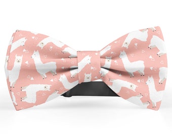 Bow tie for men, Kids Bowtie, Toddler Bow Ties, Bowties for him, Fashion Bowtie for men, Novelty And Fun Neckwear Bow Tie (Cute White Llama)