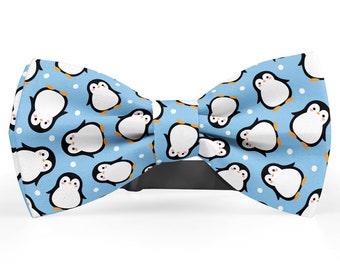 Bow tie for men, Pocket Square, Kids Bowtie, Toddler Bow Ties, Bowties for him, Novelty and Neckwear Bow Tie (Cartoon Penguin)