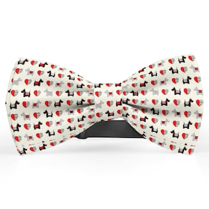 Bow tie for men, Pocket Square, Kids Bowtie, Toddler Bow Ties, Bowties for him, Novelty and Neckwear Bow Tie (Scottie Dog)
