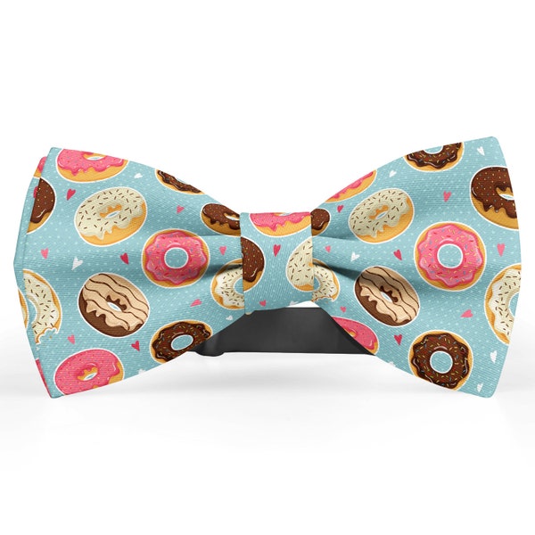 Bow tie for men, Pocket Square, Kids Bowtie, Toddler Bow Ties, Bowties for him, Novelty and Neckwear Bow Tie (Glazed Donuts)