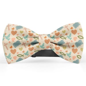 Bow tie for men, Pocket Square, Kids Bowtie, Toddler Bow Ties, Bowties for him, Novelty and Neckwear Bow Tie (Christian Symbols)