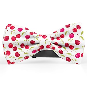 Bow tie for men, Pocket Square, Kids Bowtie, Toddler Bow Ties, Bowties for him, Novelty and Neckwear Bow Tie (Cherry Fruit)