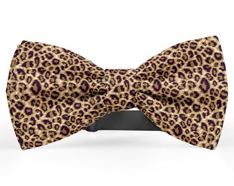 Bow tie for men, Pocket Square, Kids Bowtie, Toddler Bow Ties, Bowties for him, Novelty and Neckwear Bow Tie ( Leopard Pattern )