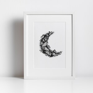 Spiritual Wall Art, Butterfly Moon Wall Art, Moon Phase Wall Art, Butterfly Printable Wall Art, Trending Wall Art,  Moon Print