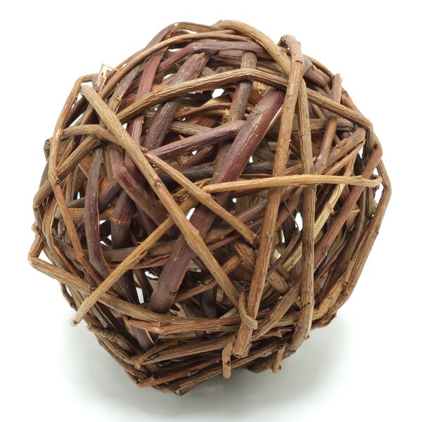 Medium Wicker Willow Ball | Natural Rabbit Chew Toy Part for Bunny Rabbit, Guinea Pig, Chinchilla, Rat