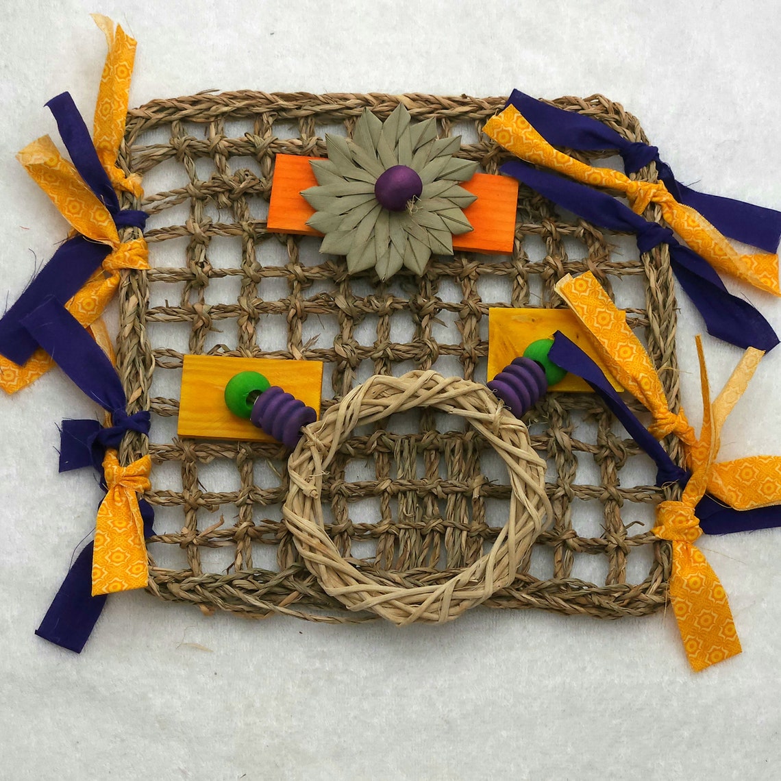 Natural Grass Mat Chew Toy for Bunny Rabbits Birds Etsy