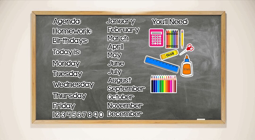 Classroom Labels, Whiteboard Dry Erase Board Decals, Teacher