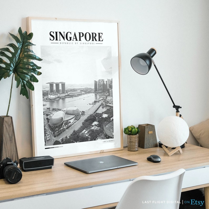 Singapore Print Singapore Poster Singapore Wall Art Travel Etsy
