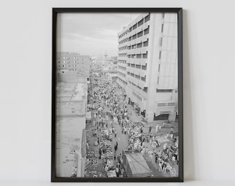 Sudan Print, Khartoum Poster, Souq Arabi Market, Sudan Poster, Khartoum Print, Black White Photo, Africa Print, Cityscape, Skyline, Streets