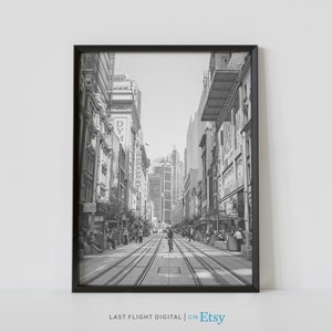 Sydney Print, Australia Poster, Downtown, Cityscape, Sydney Poster, Australia Print, Sydney Australia, Black White Photography, Opera House