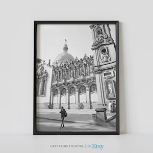 Ethiopia Print, Addis Ababa Poster, Holy Trinity Cathedral, Poster, African Art, Ethiopia Poster, Black White Photography, Cityscape, Africa