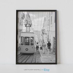 Portugal Poster, Lisbon Poster, Tram 28, Trolley, Portugal Wall Art, Lisbon Print, Portugal Print, Black and White Photography, Europe Photo
