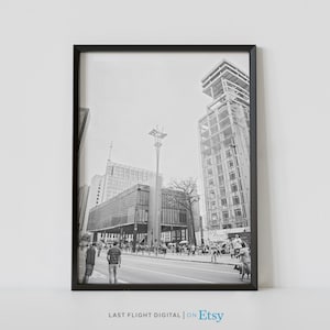 Brazil Print, Sao Paulo Poster, Paulista Avenue, Museum of Art, Brazil Wall Art, Skyline, Black White Photo, South America, Brazil Poster