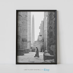 Egypt Poster, Cairo Poster, Egyptian Art, Egypt Print, Pyramid Print, Black and White Photo, Africa, Cairo Print, Giza Pyramids, Temple
