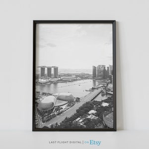 Singapore Print, Singapore Poster, Singapore Wall Art, Travel Poster, Malaysia Poster, Black and White Photography, Asia Art, Garden, Photo