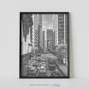 Vancouver Poster, Canada Poster, Vancouver Wall Art, Vancouver Print, Canada Print, Black and White Photography, Downtown, Toronto, Montreal