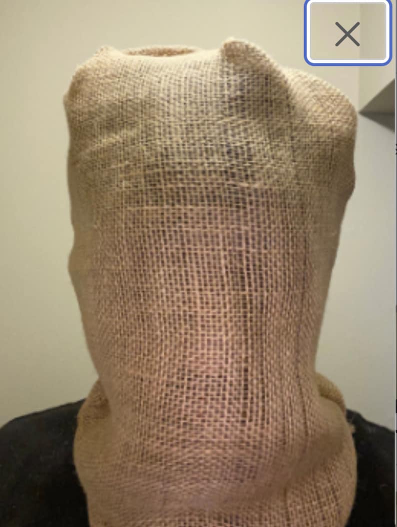 Burlap Sac Mask / With Visibility / You Can See With This Mask on / Ski ...
