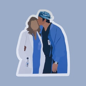 Meredith & Derek Sticker | Grey&#39;s Anatomy | Merder | TV Show Couple