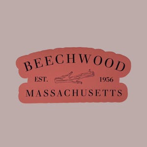 Beechwood Massachusetts Sticker | We Were Liars | Minimalist TV Show Merch Sticker