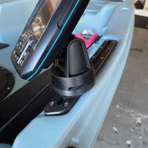 Garmin Fishfinder Rail Mount for Kayaks and Boats ECHOMAP Series Plus, UHD, UHD2, STRIKER Series 4, Plus 4, Vivid - 3D Printed - Low Profile