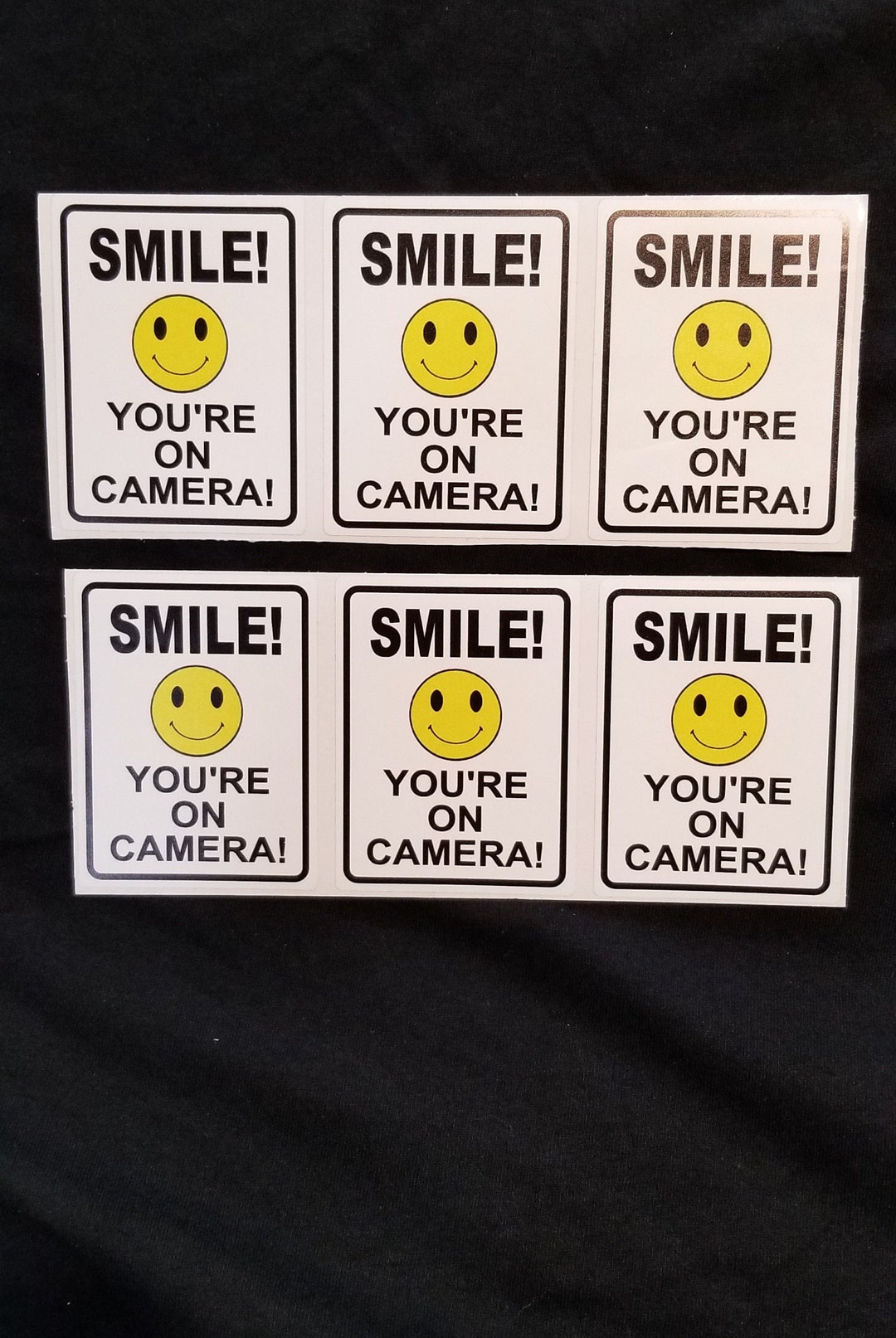 6x SMILE Your on Camera Decal Video Surveillance Camera Security Home ...