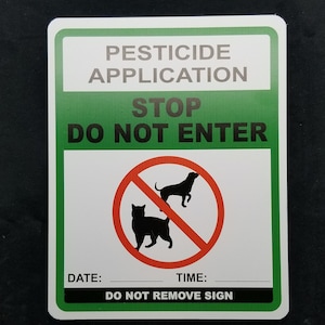 Pestizide im Einsatz NO PEEING Poop keep Rasenschild Hundekotabholung nach Ihrem Haustier