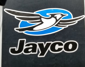 Sticker Jayco (Ensemble de 2) Logo de remplacement pour remorque de camping-car, remorque de camping-car 33 cm