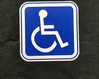 Handicap sticker parking sign disabled wheelchair Decal logo 3 inch x 3 inch  symbol