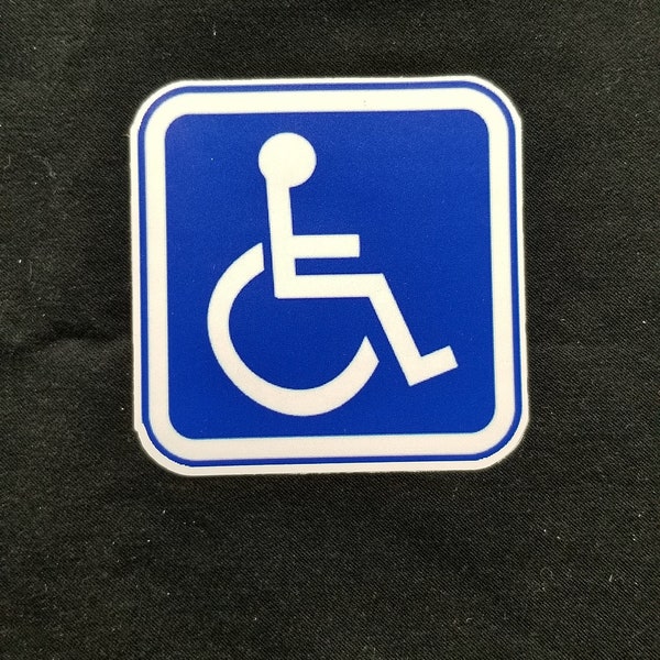 Handicap sticker parking sign disabled wheelchair Decal logo 3 inch x 3 inch  symbol