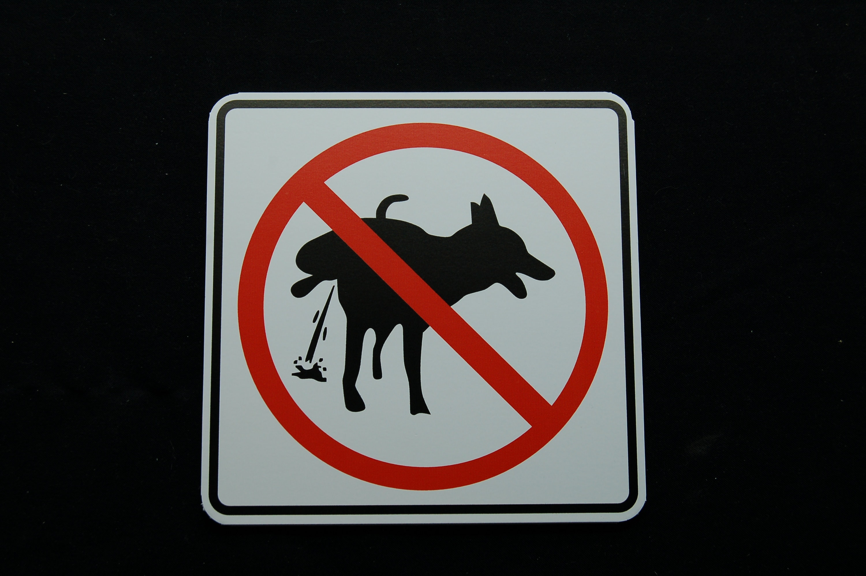 No Dog Pee Sign
