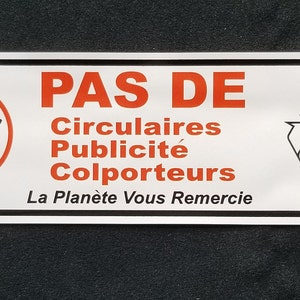 2 PAS De Circulaires Publicite Colporteurs Pas de dépliants demandant des autocollants pour portes ou fenêtres