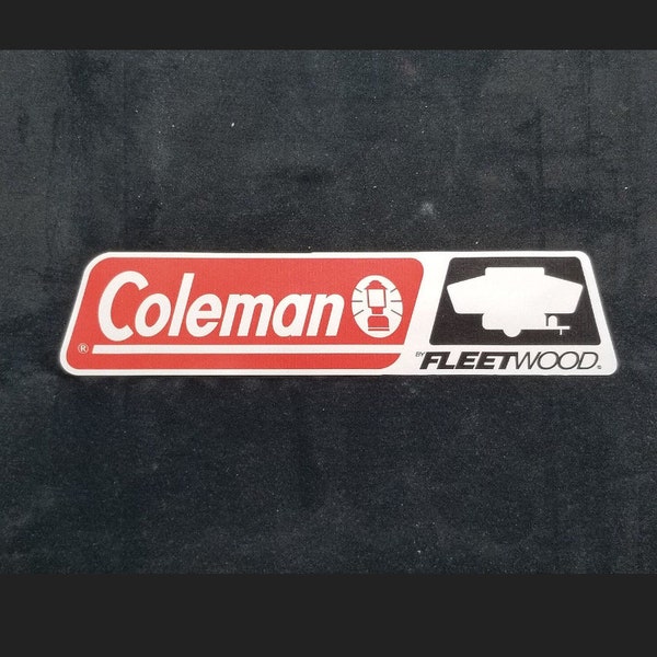 Coleman by Fleetwood Sticker label for RV Trailer lantern stove lamp  9 or 11 inch                 Shipping Included