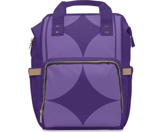 Purple Multifunctional Diaper Backpack