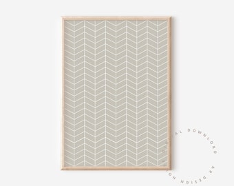 Neutrale Fischgräten-Wandkunst, französischer Stil gedämpfte Farbe Wanddekoration, minimalistisches Japandi-Dekor, französischer Fischgrätendruck (digitaler Download)
