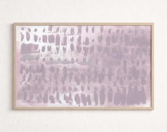 Arte mural abstracto Japandi, decoración en tonos malva empolvado para encima de la cama, arte en rosa suave para sala de estar, decoración zen, lujo discreto imprimible (descarga digital)
