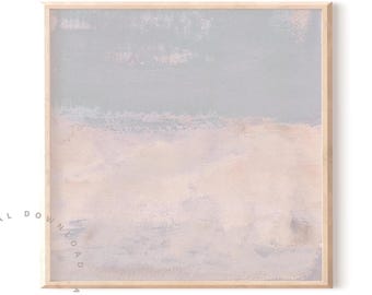 Minimalistischer Kunstdruck: Grau Blau Braun Japandi Dekor, Japandi Wandkunst für Schlafzimmer, Über Couch Art, Stille Luxuskunst (Digitaler Download)