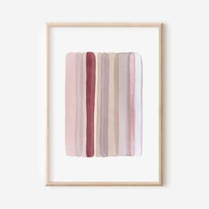 Mauve Earth Tone Print, Blush Pink Wall Art, Burgundy Red Preppy Wall Art, Modern Farm House Nursery Decor, Scandi Poster
