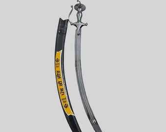 Grote kirpan, taksali-tega gemaakt van sarbhloh, sikh-kakar, taksali-kirpan van 3 voet, sikh kakkar, sikh shastar, sikh-items,