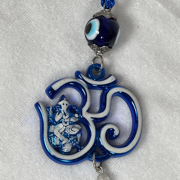 OM Car Hanging, Siri Ganesh Ji, Evil eye car hanging, Hindu Gift items,