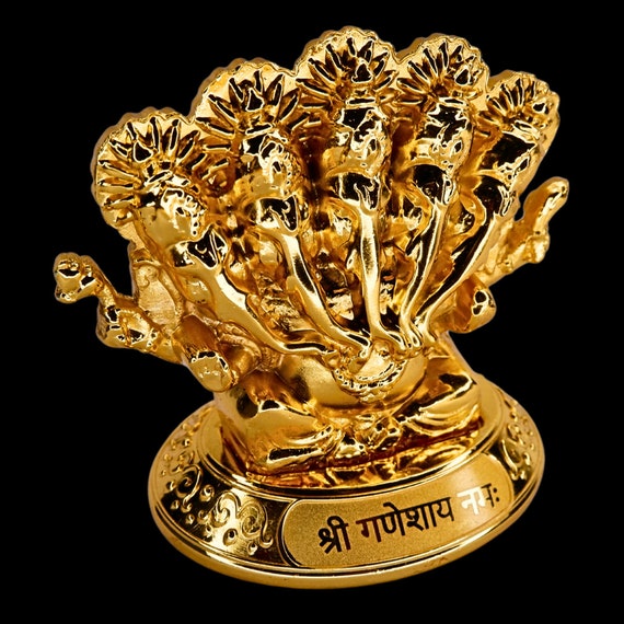 Siri Ganesh Ji Car Dashboard idol, Metal Table Top, Car dashboard accessories, Hindu god, Sri Ganesha, Hindu Gift Items,
