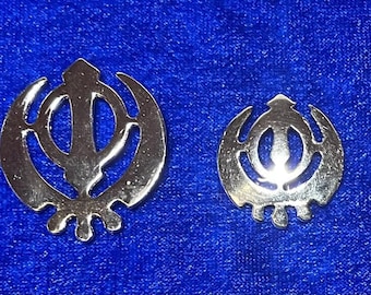 Khanda, Dumala Shastar, Dumala Shingar, Stainless steel khanda pin, Sikh Items,