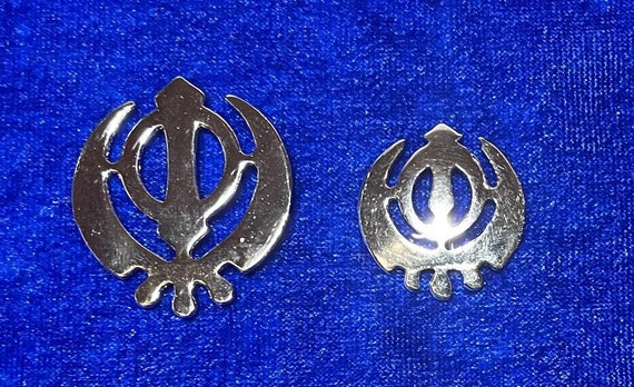 Khanda, Dumala Shastar, Dumala Shingar, Stainless steel khanda pin, Sikh Items,