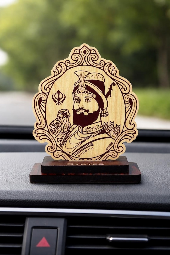 Guru Gobind Singh Ji, Car dashboard idol, Punjabi, Car Decor, Sikh Items,