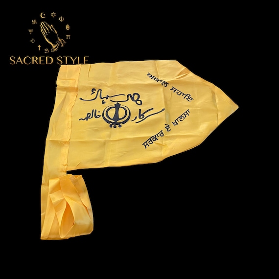 Sarkar E Khalsa Nishan sahib, Khanda Sikh Flag, Jhanda, Panjabi, Sikh gift Items,