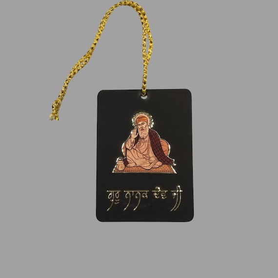 Guru Nanak Dev Ji Photo Car Hanging, Sikh Car Decor, Sikh Gift Items,